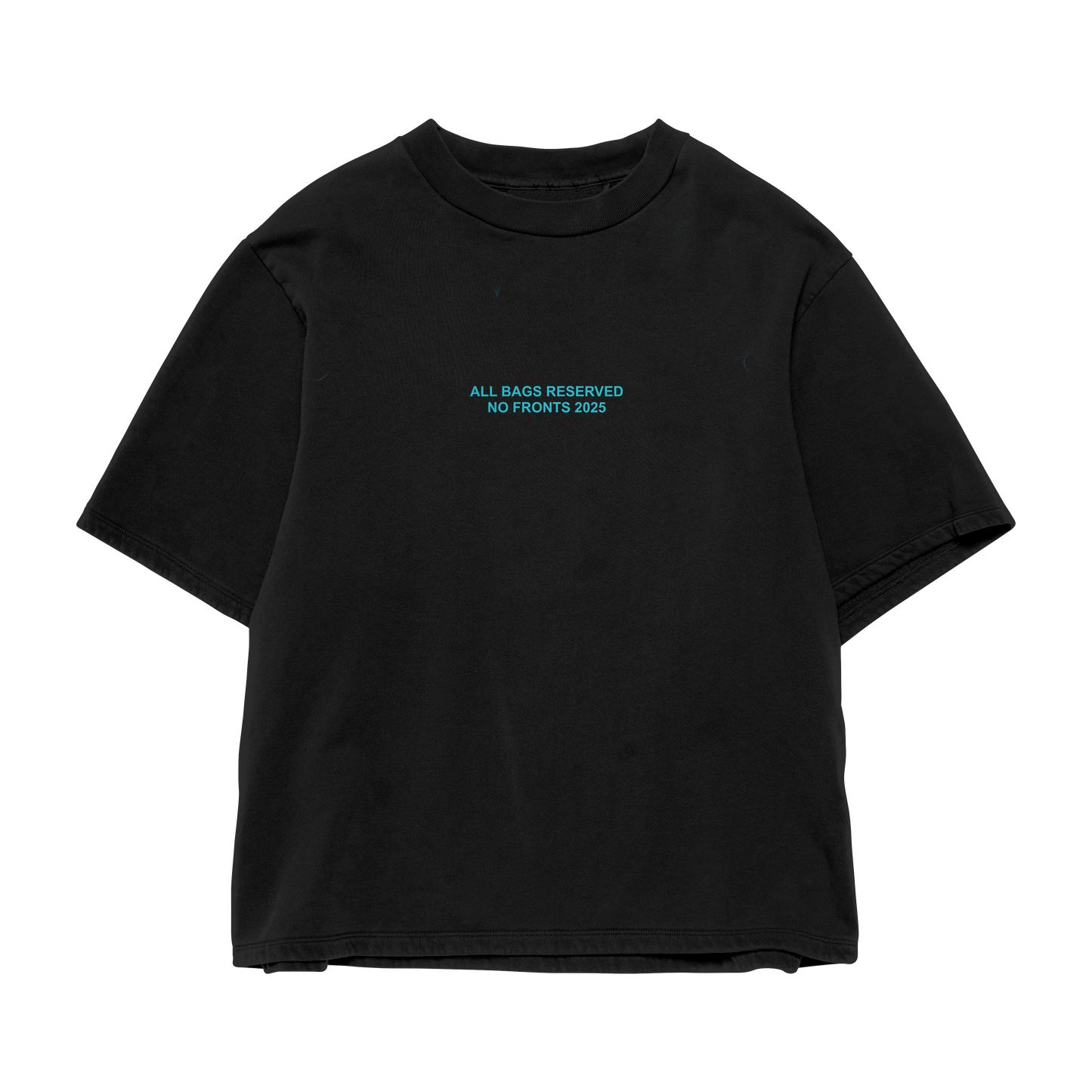 ALL BAGS RSVP TEE (BLK/SKY BLUE)